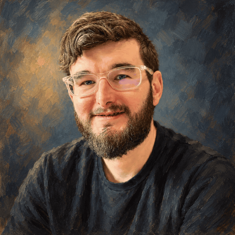 Painted portrait of Devin Robertson, Editor of AskBibleQuestions.com